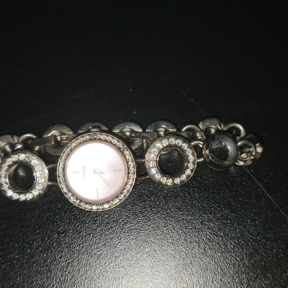 Guess Silver and Pink Women's Watch